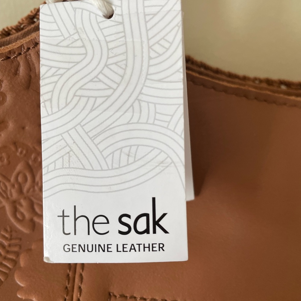 The Sak Tan Leather Embossed Tote with Tassel - Picture 11 of 12